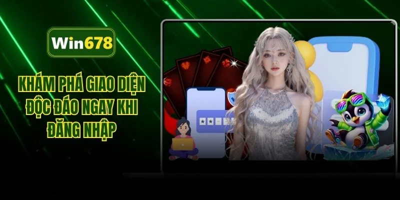 Khám phá giao diện độc đáo ngay khi đăng nhập
